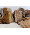Lifegard Canyon Petrified Aquarium Stone Medium Size Stones 42 Lbs Case Qty