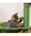 Cactus Cat Scratching Post, Cactus Cat Tree with Hammock and Full Wrapped Sisal Scratching Post for All Cats (Cat Scratcher(with Hammock))
