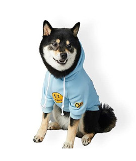 ChoChoCho Smiley Face Dog Hoodie, Smiley Face Dog Sweater, Stylish Dog Clothes, Cotton Sweatshirt for Dogs and Puppies, Fashion Outfit for Dogs Cats Puppy Small Medium Large