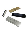 cUSTOMIZED4U 1inX3in Employee Personalized Name Tag Badge Pin or Magnet Attachment customized Identification Engraved