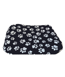 DUKE&LEFTY Furever Dog Bed Slipcover-Stretchy Soft Petbed cover-Universal-Easy to Remove (Zipper Free)-Black-Medium