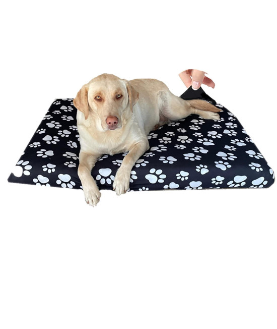 DUKE&LEFTY Furever Dogbed SLIPcOVER-Stretchy, Soft Pet Bed cover-Universal-Easy to Remove (Zipper Free) -BlackLarge