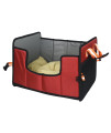 Pet Life Travel-Nest Folding Travel Cat and Dog Bed, SM, Red