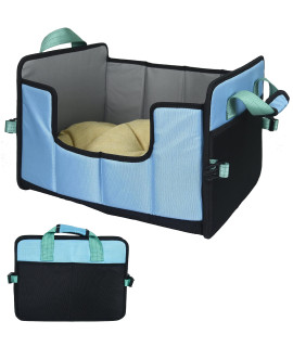 Pet Life Travel-Nest Folding Travel Cat and Dog Bed, LG, Blue