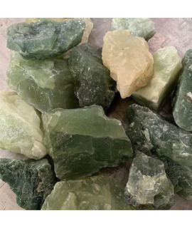 Uspick Collection Xiuyan Jade One of The Four Famous Jade in China Rough Bits and Pieces Fish Tank Decoration Gravel (Color : 100g, Size : Random Size)