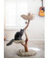 Wooden Cat Tree Tower, Modern Single Branch Cat Condo, Wood Cat Tree, Cat Climbing, Furniture for Cat, Cat Lover Gift, Cat Furniture,Cat Gift by MAU LIFESTYLE (Brown)