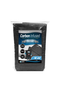 Aquatic Experts Aquarium Carbon Pad - Activated Carbon Filter Pad - Cut to Fit Carbon Infused Filter Pad for Crystal Clear Fish Tank and Ponds - Carbon Filter Pads for Aquarium - 18 x 36
