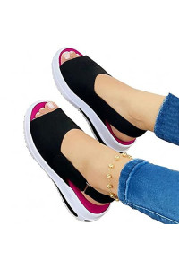 Sandals for Women Fashion 2026 Summer Comfy Open Toe Flat Slipper Beach Sandals Casual Shoes