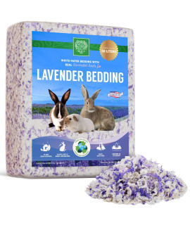 Small Pet Select- White Paper Bedding with Real Natural Lavender Rabbits, guinea Pigs, and Other Small Animals, 56L