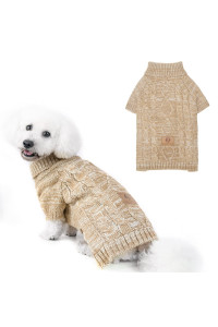 Knit Turtleneck Dog Sweater For Small Medium Large Dogs, Warm Puppy Clothes For Fall Winter, Cozy Sweatshirts Dog Coats