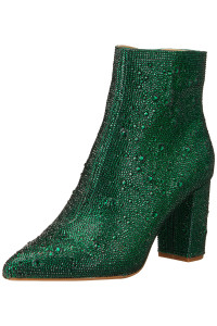 Betsey Johnson Blue Womens cady Ankle Boot, Emerald, 75