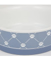 Bone Dry Ceramic Pet Collection Trellis, Medium Set, 6x2, Stonewash Blue, 2 Piece