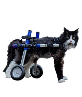 Walkin? Wheels Lightweight - for Small Cats 2 to 25 Pounds - Veterinarian Approved - Cat Wheelchair for Back Legs