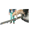 Pet Gear Tri-Fold Portable Pet Ramp for Dogs and Cats, 71" Long, Extra Wide, Holds up to 200lbs, Patented Design, Compact/Easy Fold with Safety Tether, Available in 2 Models