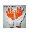 Dr. Milt's Grooming Hands Advanced Anti-Static Massaging Gloves for Horses, Dogs, and Cats. (Red, Small)