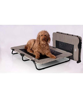 Lifestyle Pet Cot Elevated Bed, No Assembly Required, Premium Tear Resistant Cooling Mesh, Indoor & Outdoor, Lightweight & Portable, 3 Models, 2 Colors