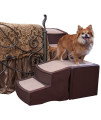 Pet gear Easy Step Bed Stair for catsDogs, Adjusts to Either Side of Bed, Removable Washable carpet Treads, Storage compartment, for Pets Up to 75lbs