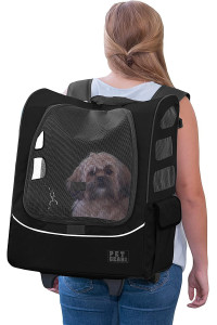 Pet Gear I-GO2 Roller Backpack, Travel Carrier, Car Seat for Cats/Dogs, Mesh Ventilation, Included Tether, Telescoping Handle, Storage Pouch, 4 Models, 6 Colors