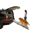 Pet Gear Tri-Fold Portable Pet Ramp for Dogs and Cats, 71 Long, Extra Wide, Holds up to 200lbs, Patented Design, Compact/Easy Fold with Safety Tether, Available in 2 Models