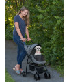 "Pet Gear No-Zip Happy Trails Lite Pet Stroller for Cats/Dogs, Zipperless Entry, Easy Fold with Removable Liner, Safety Tether, Storage Basket"