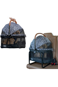 Pet gear View 360 Pet carrier & car Seat with Booster Seat Frame for Small Dogs & cats, Mesh Ventilation, Push Button Entry, No Tools Required, 4 colors