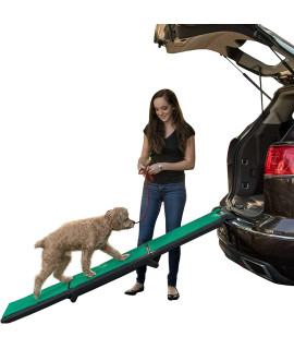 Pet Gear supertraX Ramps for Dogs and Cats, Maximum Traction Surface, Portable/Easy-Fold (No Tools Required), Built in Handle for Travel, 5 Models, 42-71 Inches Long, Supports 150-200lbs