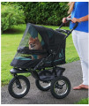 Pet Gear No-Zip NV Pet Stroller for Cats/Dogs, Zipperless Entry, Easy One-Hand Fold, Gel-Filled Tires, Plush Pad + Weather Cover Included, 3 colors