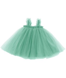 gSVIBK Baby girls Tutu Dress Toddler Tulle Tutu Dress Infant Tulle Dresses Princess Party Dress 708 green 70