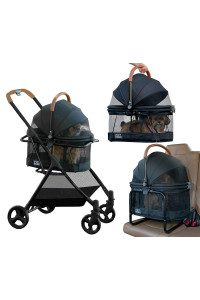 Pet Gear 3-in-1 Travel System, View 360 Stroller Converts to Carrier and Booster Seat with Easy Click N Go Technology, for Small Dogs & Cats, 4 Colors