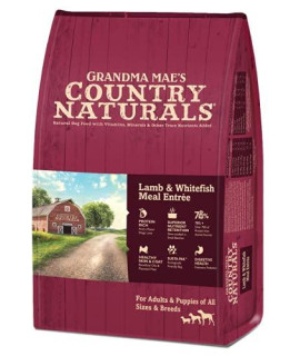 grandma Maes country Naturals grain Inclusive Dry Dog Food 4 LB Lamb & Whitefish