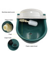 Junniu Automatic Livestock Waterer Dog Water Trough Bowl Dispenser Kits for Horse Cattle Animal Pet, with Float Valve, Water Hose, Stainless Steel Cover, Hole at the Bottom(Green)
