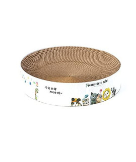 MTFS Cat Scratcher Cardboard - Corrugated Scratch Pad - Cat Scratching Lounge Bed - Durable Recycle Board for Furniture Protection, Cat Scratcher Bowl, Cat Kitty Training Toy