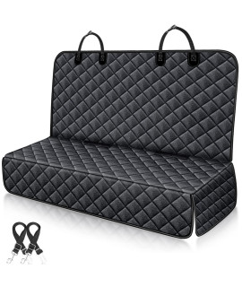 NESTROAD Bench Dog Car Seat Cover for Back Seat,Waterproof Dog Seat Covers,Heavy-Duty and Nonslip Backseat Protector Cover for Cars,Trucks & SUVs (Black,53"