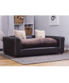 Moots Premium Leatherette Pets Sofa, Regular, Espresso, Large