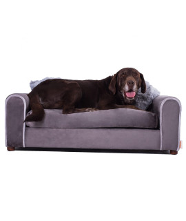 Moots Furry Pet Sofa Lounge, Charcoal, Large