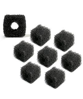 ZeePet cat Water Fountain Filters Replacements for D60, 8PcS Replacement carbon Filters and 4PcS Black Foam Filters for 100oz3L Stainless Steel Pet Water Fountain (8pcs Black Filters)