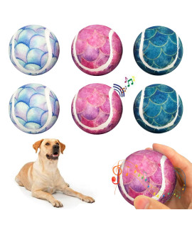 Tennis Balls For Dogs Funny Squeaky Dog Toys Chew Toys For Exercise And Training 6 Pack Colorful Easy Catching Pet Dog Ball 26 Pet Toys For Small Puppies Medium & Large Dogs