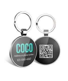 KEKID QR code Dog Tag,Dog Tags Personalized for Pets, custom Dog Name ID Tags Personalized Dog and cat Tags -Free Online Pet Page Prevent LostModifiable