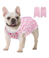 Koeson Recovery Suit For Female Dogs, Dog Recovery Suit After Spay Abdominal Wounds Protector, Bandages Cone E-Collar Alternative Surgical Onesie Anti Licking Pink Stars M