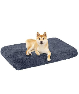 Tinaco Plush Orthopedic Pet Bed for Dogs and Cats; Stylish Warm Sleeping Surface; Removable and Washable Cover with Non-Slip Waterproof Bottom. (Large, Darg Gray)