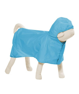 Fido Lily Waterproof Dog Raincoats Poncho Whood For Medium Dogs Shiba Inu], Lightweight Ripstop Fabric W3M Reflective Strip, Harness Hole, Pouch Mediumpeacock Blue]
