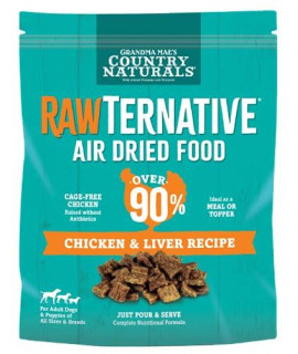 grandma Maes country Naturals RawTernative Air Dried Dog Food 5 OZ chicken and chicken Liver Recipe