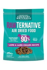 grandma Maes country Naturals RawTernative Air Dried Dog Food 5 OZ Lamb and Lamb Organs Recipe