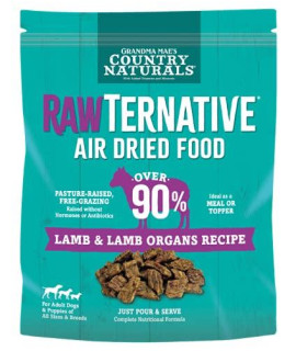 grandma Maes country Naturals RawTernative Air Dried Dog Food 5 OZ Lamb and Lamb Organs Recipe