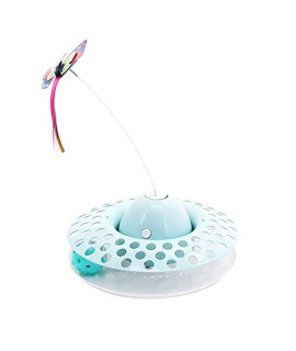 BHUI Cat Teasing Stick Cat Toy-Funny Automatic Electric Rotating Butterfly Ball Toy Interactive Cat Toy for Indoor Cats