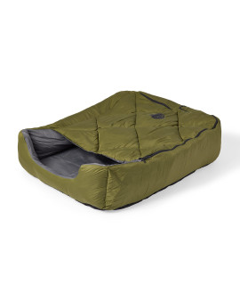 OmniCore Designs Pet Sleeping Bag (LG/Green) with Zippered Cover for Travel, Camping, Backpacking, Hiking | Good for Small and Large Pets | Use as Pet Beds, Pet Mats or Pet Blanket