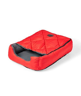 OmniCore Designs Pet Sleeping Bag (SM/Red) with Zippered Cover for Travel, Camping, Backpacking, Hiking | Good for Small and Large Pets | Use as Pet Beds, Pet Mats or Pet Blanket
