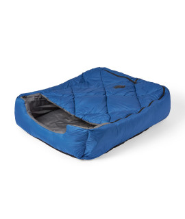 OmniCore Designs Pet Sleeping Bag (MD/Blue) with Zippered Cover for Travel, Camping, Backpacking, Hiking | Good for Small and Large Pets | Use as Pet Beds, Pet Mats or Pet Blanket