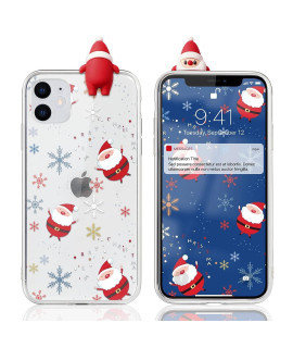 Pnakqil Christmas Case For Samsung Galaxy S9 Plus 62 Transparent Shockproof Soft Tpu Silicone Protection Cover With Xmas Lovely 3D Santa Doll Case Compatible With Samsung S9 Plus, Santa Claus 03