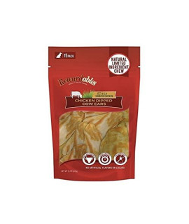 Rewardables Chicken Dipped Cow Ear 15 Count